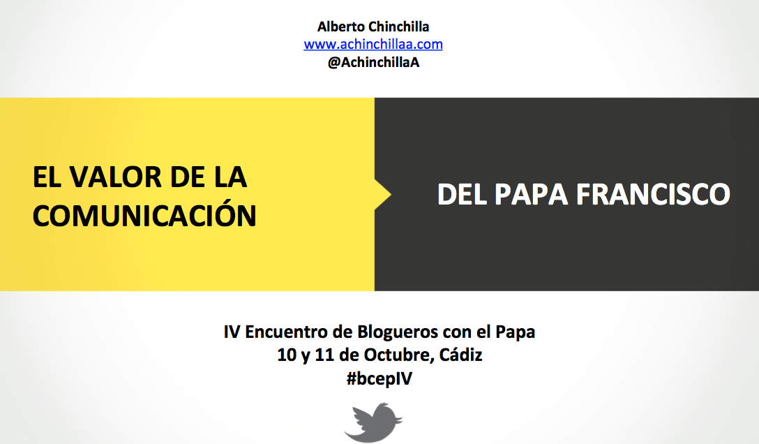 presentación Blogueros con el Papa en Cádiz